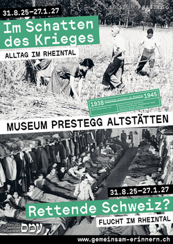 "Gemeinsam erinnern im Rheintal 1938–1945" ist eine Zusammenarbeit von Museum Prestegg Altstätten, Liechtensteinisches Landesmuseum und Jüdisches Museum Hohenems. (Quelle: Veranstalter)